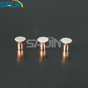 Contact rivet for relay switches