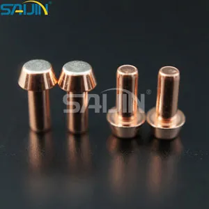 Buttons Bimetal Contacts Supplier_Electrical Ag/Cu Bimetal Contact Rivets